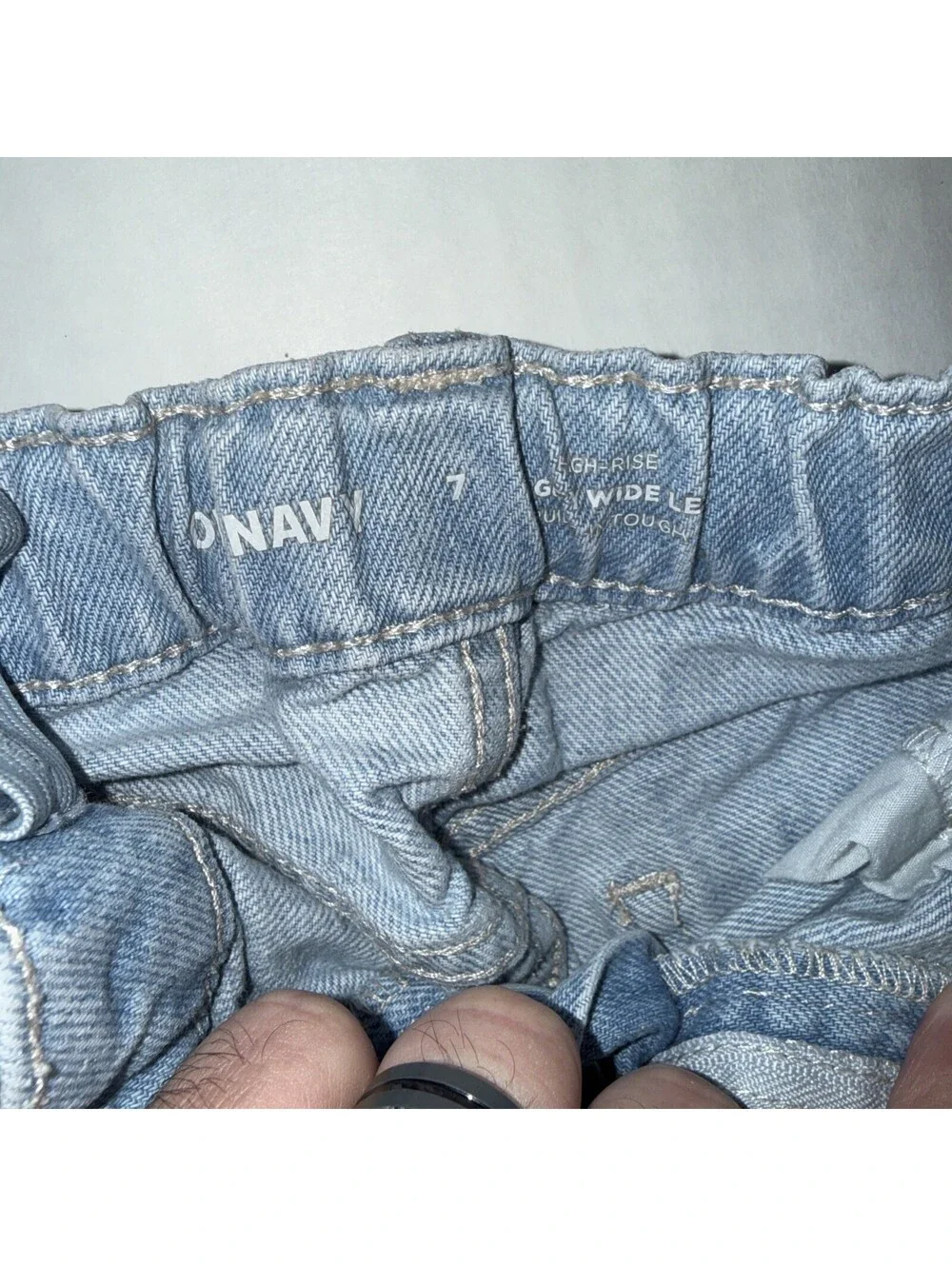 Old Navy High Rise Baggy Wide Leg Jeans Girls Size 7
